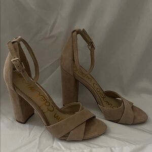 Sam Edelman Yancy Heel Sandals Tan Size 6